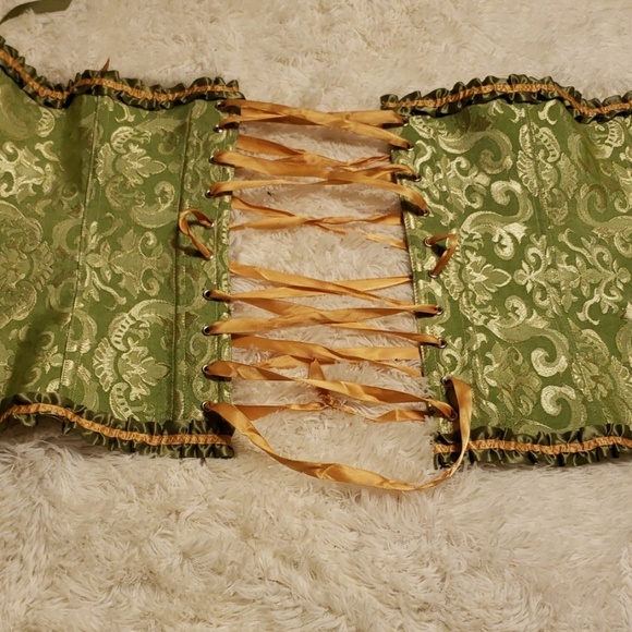 Green and Gold Corset - Picture 2 of 3